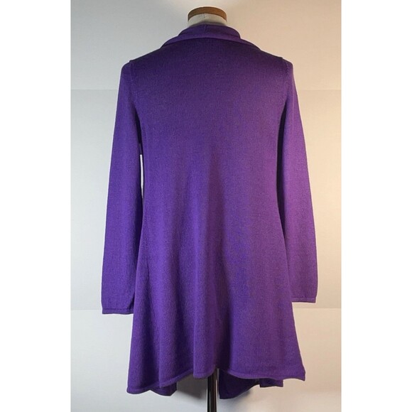 Alpaca International Purple Open Front  Cardigan One Size Peru Sweater Baby Alpa - Picture 8 of 14